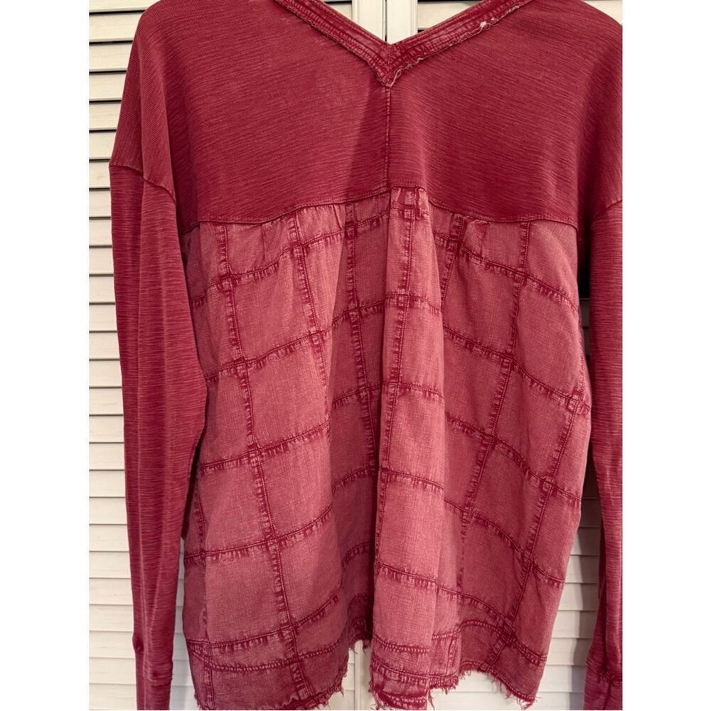 ANTHROPOLOGIE Pilcro Vintage-washed Oversized Henley Top - Picture 5 of 8